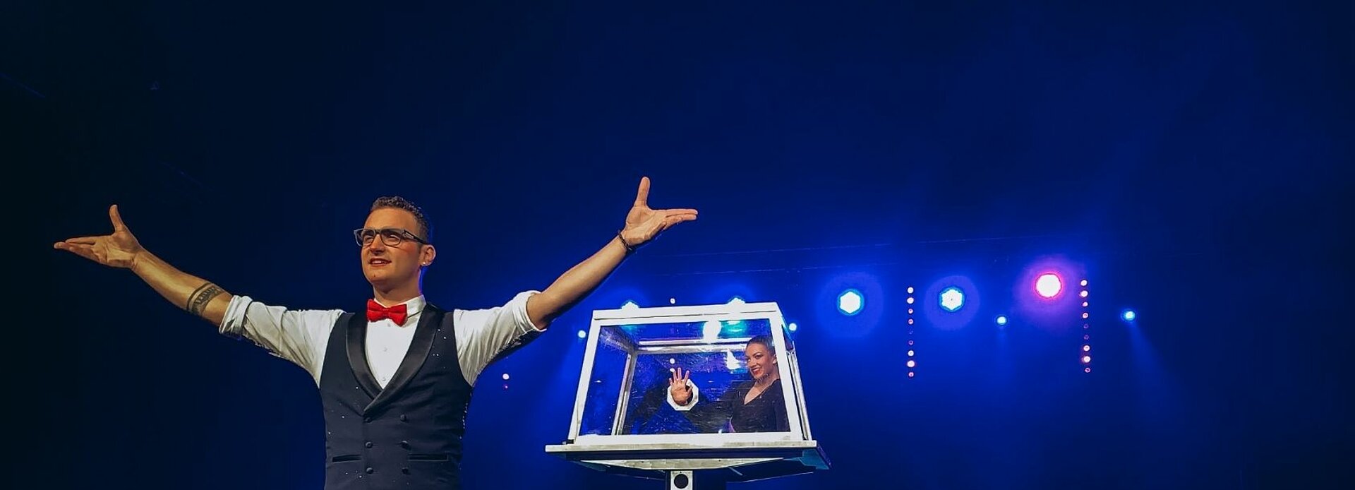 Magic performers during Crazy Show 2.0